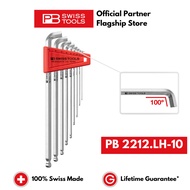 9pcs Set PB Swiss Tools Long Hex Allen Key L-wrenches with Ball Point 100° short key PB 2212.LH-10