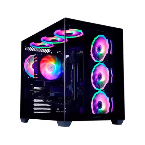 Mloong Gaming PC Desktop AMD Ryzen 5 5500 GeForce RTX 5060 1TB SSD 16GB RAM 650W Win11 WIFI White