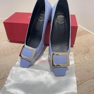 Roger vivier 4.5cm 跟鞋 淺藍色