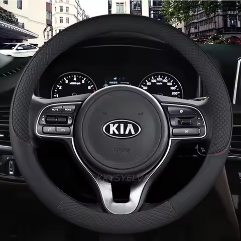 Microfiber Leather Car Steering Wheel Cover 38cm 15" For Kia NIRO NIRO EV SUV 2016 2017 2018 2019 20
