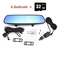 HP กล้องติดรถยนต์ (Car DVR) Full HD 1080P กล้องคุ้มสุด ชัด มุมมองกว้าง 140 องศา + จอซ้าย กระจกมองหลั