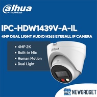 DAHUA IPC-HDW1439V-A-IL 4MP DUAL LIGHT AUDIO H265 EYEBALL IP CAMERA