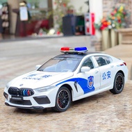[Ready Stock Hot Sale] Large Size BMW M8 Children Police Car Toy Car Model Simulation Car Model Boy 