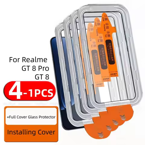 4/3/2/1pcs For Realme GT 8 Pro Glass Realme GT 8 Tempered Glass 9H HD Full Cover Dust Free Screen Pr