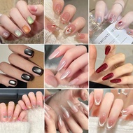 NS (PART 3)24pcs Cat Eye Fake Nails With Box (Free jelly glue) Nail Beauty Care Wedding