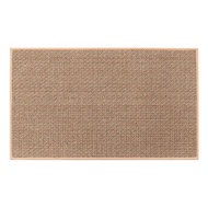 Linen Weave Kitchen Floor Mat Anti-slip Washed Rug Rubber Bottom Natural Twill Flax Entry Door Long 