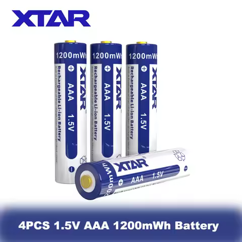 4PCS/8PCS XTAR 1.5V AAA 1200mWh Battery Button top Rechargeable Li-ion batteries Used for Toys / Rem