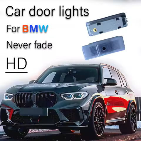 HD Glass Lens Car Door Light Laser Decor Projection Lamp Never Fade For BMW X1X3X4X5X6 F20 F22 F30 F