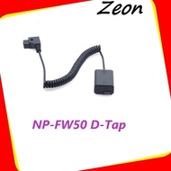 Zeon Full Decoded D-Tap Charger Male to NP-FW50 Fixed Voltage Battery Power Cable Adapter DC Coupler