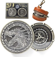 Random King Dice Spinner Dice Roulette Metal DND Dice Set 7-in-2 Dual-Spin Wheels Dice Set Unique Di