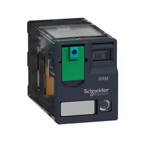 RXM4AB2GD miniature plug in relay, Harmony Electromechanical Relays, 6A, 4CO, with LED, lockable tes