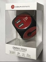OMNIA TA502 5合1多功能雙孔 USB多國萬用轉接充電插座