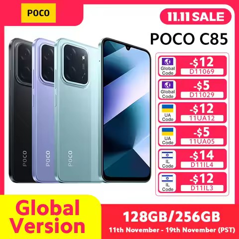 POCO C85 Global Version Smartphone 128/256GB Helio G81-Ultra 6000mAh battery 6.9" display 50MP Camer