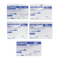 Nipro Syringe All Sizes Box 1/3/5/10/20ml.