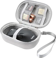 Hzycwgone Cover Case for Logitech M510/M330/M720/Signature M650 L/G305/G304/MX Anywhere 3/G Pro/G PRO X/G703 Wireless Mouse,Mesh Bag for Cards,Battery(Gray)