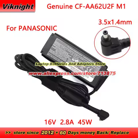 Genuine CF-AA62U2F M1 AC Adapter CF-AA62U2FJS 16V 2.8A 45W Power Supply for Panasonic CF-XZ6 Series 