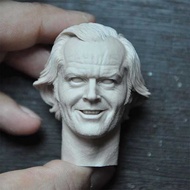 §∞ ∝∞ 1/6 Scale Unpainted Jack Nicholson Head Carving Fit 12'' Figure Body