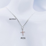 🀘⬼🦬💥READY STOCK💥  925 Sterling Silver "Cross Necklace Set" (PROMO Set Rantai Leher+Loket) 925銀十字架鏈墜項鏈組(Polo 040+♱·31