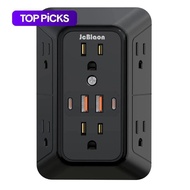 JcBlaon Surge Protector Outlet with 6 AC Outlet & 4 USB Ports, Multiple-Plug Outlet Splitter for Hom