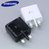 【ISpot stock】For Original Samsung 25W Fast Charger Travel Adapter UK Plug Charger With 1.2m Type-C Cable For Samsung Galaxy S10 S8 S9 Plus A30 A50 A70 Note 7 8 9