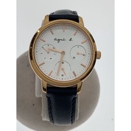 Agnes b. others quartz wrist watch analogues -- BLK SS VD75-KGZ0 Direct from Japan Secondhand