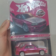 Hotwheels rlc nissan skyline gtr r34 pink