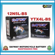 ✒ ∷ ▮ DAYWAY Original Motorcycle Battery 4L/5L Maintenance Free Battery, Motorcycle Batteries & Acc