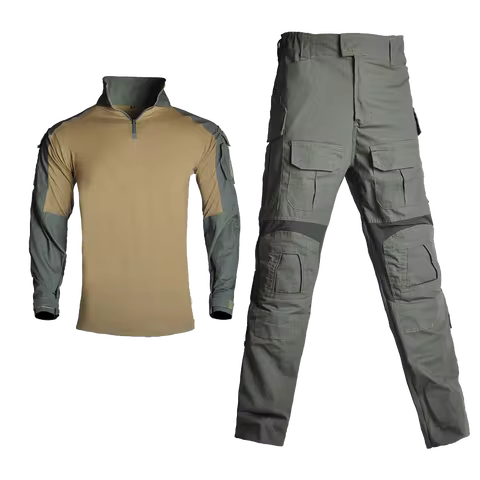 Men Cargo Pants G3 Tactical Uniform Tracksuits Wear-resistant Combat Shirt Camo Suit Husband +Pads H