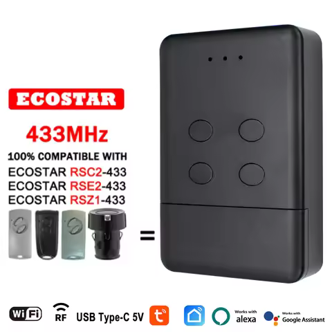 Smart ECOSTAR Remote Control Garage Door Tuya WiFi Smart Home Controller for RSC2 RSE2 433 Support A