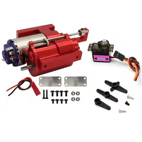 Three-Generation Full Metal 2 Speed Gearbox Transmission with Servo for WPL B1 B14 B24 C14 C24 MN D9
