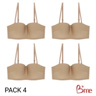 Bme เสื้อชั้นในไร้โครงถอดสายได้ รุ่น ME1C1B สีโอวัลติน (แพ็ก4ตัว)
