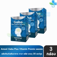 Amsel Gaba Plus Vitamin Premix แอมเซล กาบา พลัส วิตามินพรีมิกซ์ 30 แคปซูล [3 ขวด] 101