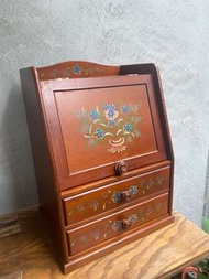 日本老木箱/二抽鏡檯