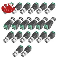 BNC Male Balun Connector 20Pcs Coaxial Cat5 to BNC Male Connector for CCTV Surveillance Video Camera