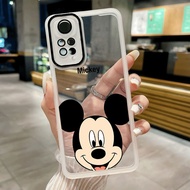 Xiaomi Redmi Note 11 Pro +Plus Note 11S 5G note11T Note 10 Pro Anti-Slip Side Candy Clear Color Casing Funny Mickey Mouse Soft Case Cover