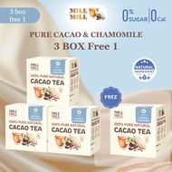 Chamomile + Pure Cacao Tea นอนหลับสบาย ลดการปวดหัวระหว่างวัน ชาคาเคาบริสุทธิ์ 100% จากเมล็ดคาเคาเต็ม