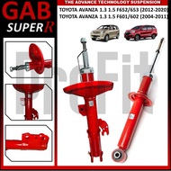 GAB SUPER R RED FRONT ABSORBER / REAR ABSORBER - TOYOTA AVANZA 1.3 1.5 F652/653 / AVANZA 1.3 1.5 F60