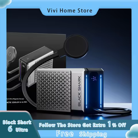 Black Shark 6Ultra Magnetic Liquid Cooling Semiconductor Phone Cooler Back Clip For Gaming Live Stre