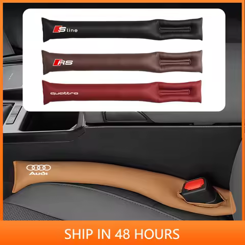 2pcs Car Seat Hollow Gap Filler Filling Strip Soft for Audi Quattro Sline RS A4 B8 8P A3 A5 A6 C7 A1