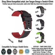 SSR 20mm Strap Omega X Swatch 42mm - Tali Jam Tangan Sporty Rubber