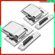 2 Pcs Handmade Tool Cabinet Accessories Closure Replacement 6.00X5.00X1.00CM Silver