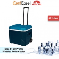 Igloo 54 QT Profile Wheeled Roller Cooler - Cool Riser Tech | Blue / Agama Teal