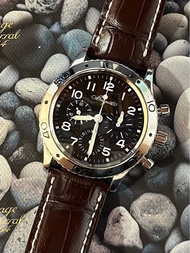 🧺洗衣街店🧺🌈🌈新返貨啦🌈🌈🖤💛寶璣 Breguet Type XX 3800💛🖤原裝黑面🖤💛夜光已變黃💛⚙️自動計時機芯⚙️配襯原裝摺扣💛💛39mm 淨錶 🤍BW2169（洗衣街店）