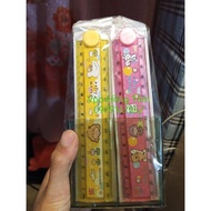 Combo of 5 30cm rulers that fold in half into 15cm to fit a convenient wallet