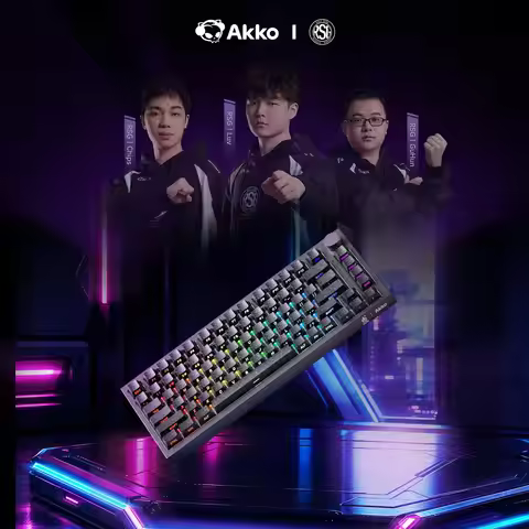 Akko 5075 V5 TMR Magnetic Keyboard RT 0.005mm 8K Hot Swap ARGB 10000mAh USB Type-C/2.4g&BT5.0 Wirele