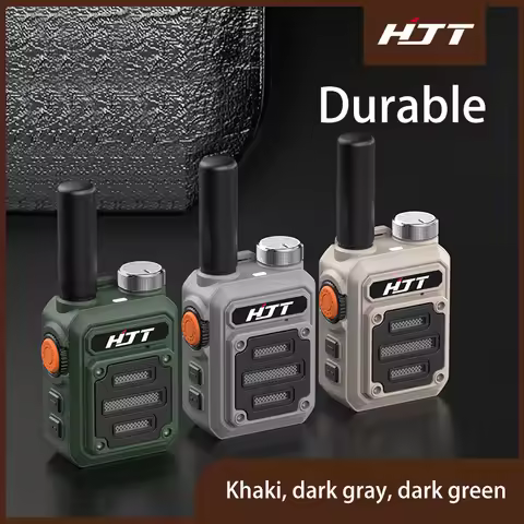 HJT 8W High Power Walkie Talkie 5km Two Way Radio One-key Frequency Matching Type C Walkie-talkie Fo