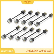 [CloudsMiles] 10Pack Cat6/Cat6a Slim RJ45 UTP Network Cord 10Gbps Cat 6 Patch Cable for Patch Panel 