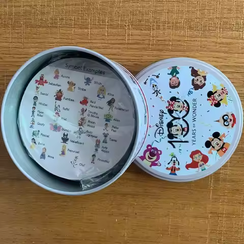 Disney Card Board Game 100th Anniversary Iron Box Card Frozen Princess 2 to 8 Player Family Holidays