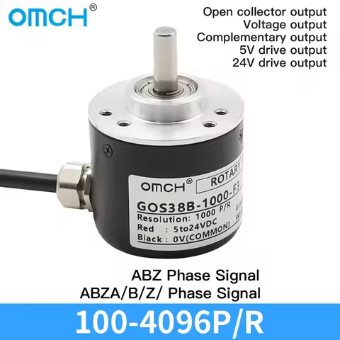 OMCH GOS38B Rotary Encoder A/B/Z 3-phase Signal 100 200 360 400 500 600 800 1000 1024 1200 1600 2048