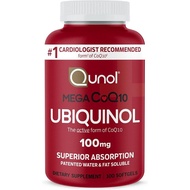 Qunol Mega Ubiquinol CoQ10 100mg, erior Absorption, 100 Softgels